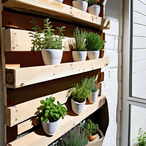 The "Zero-Effort" Vertical Herb Garden pallet.