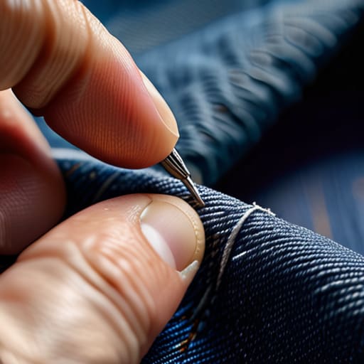 Seamless way how to patch jeans.