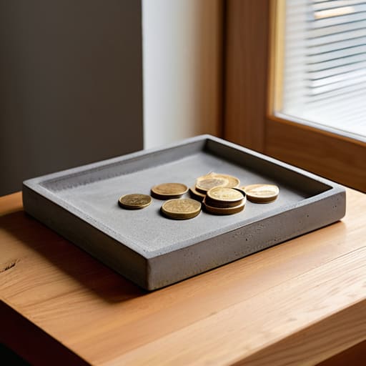 Handmade concrete minimalist trinket trays.
