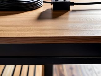 Cable management DIY for organizing cords.